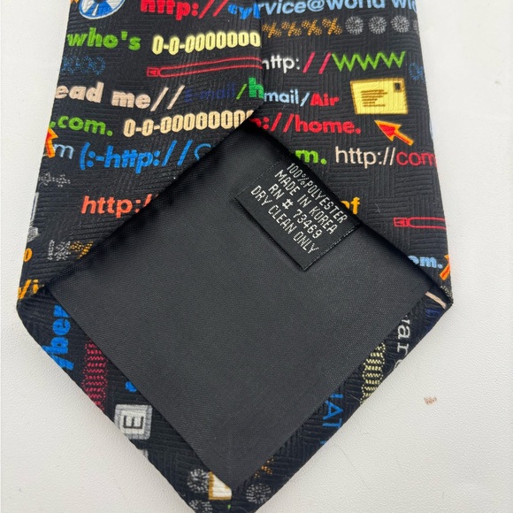 Addiction Novelty Men’s Classic Length Tie IT Computer Lingo 100% Polyester - Picture 7 of 7